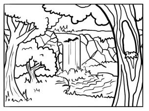 Printable Forest Coloring Sheets