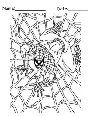 Spiderman Web Printable Coloring Pages