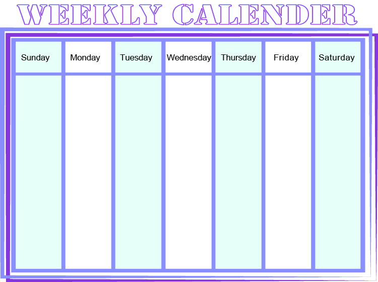 free printable weekly calendars