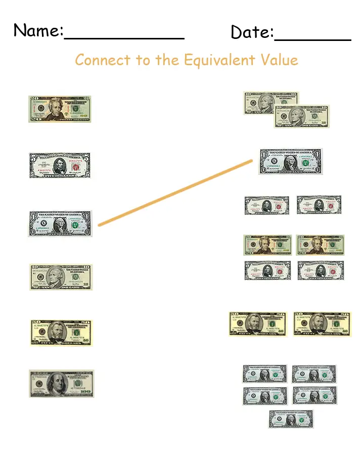 free printable money worksheets