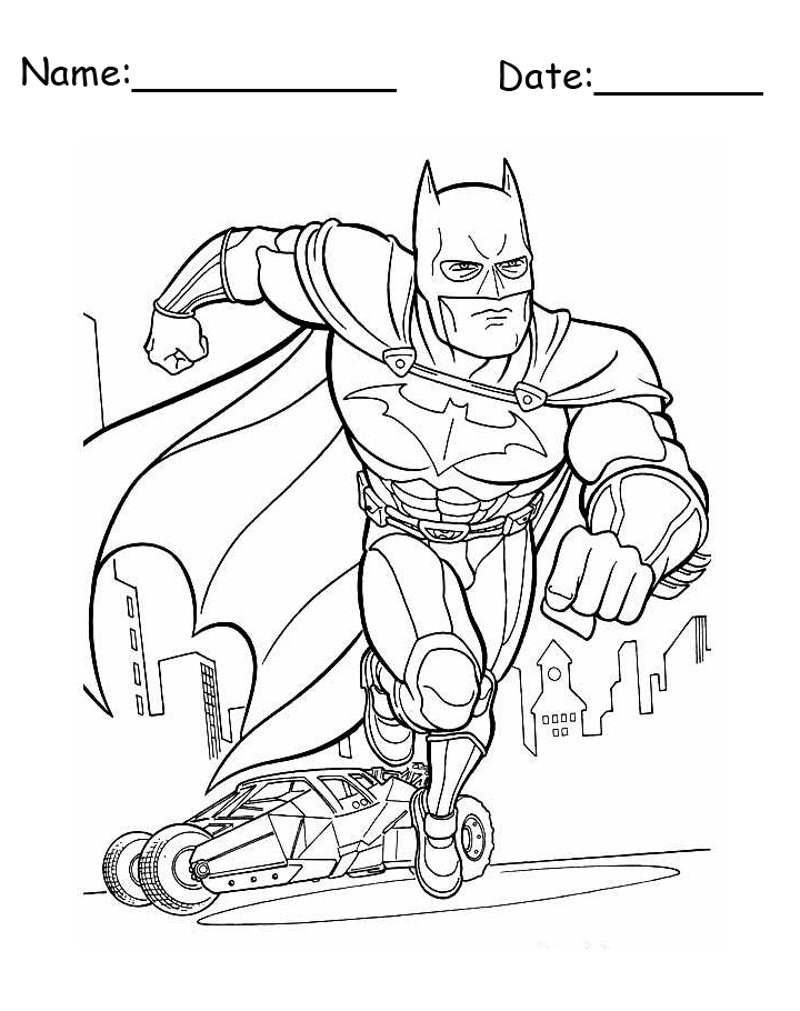 batmobile coloring pages