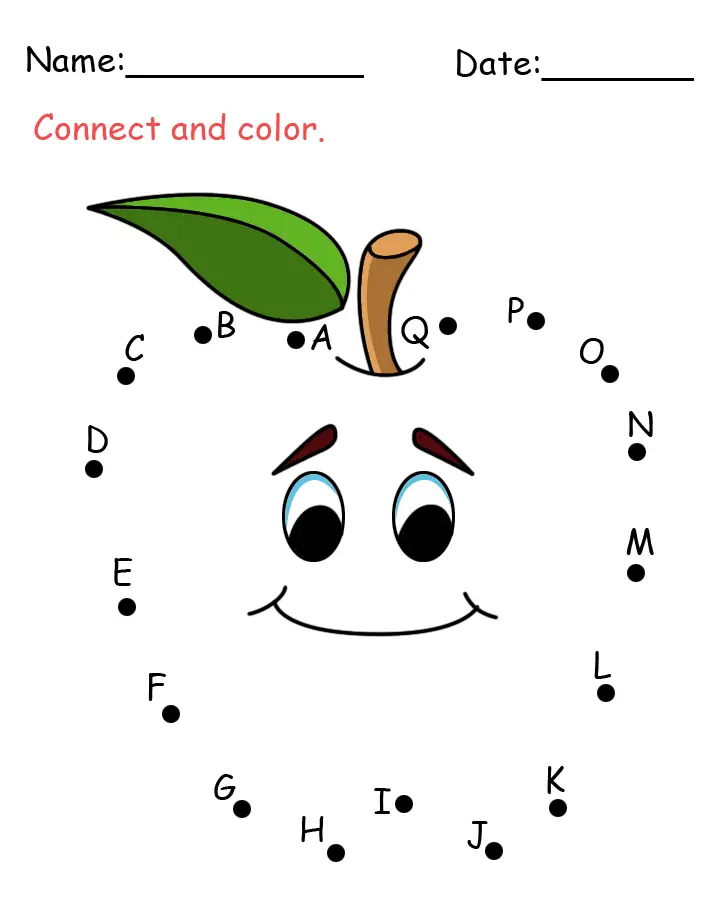 how to shade an apple lesson worksheet