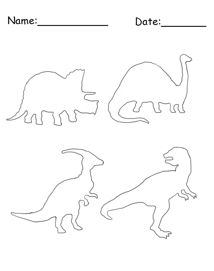 Printable Dinosaur Stencil