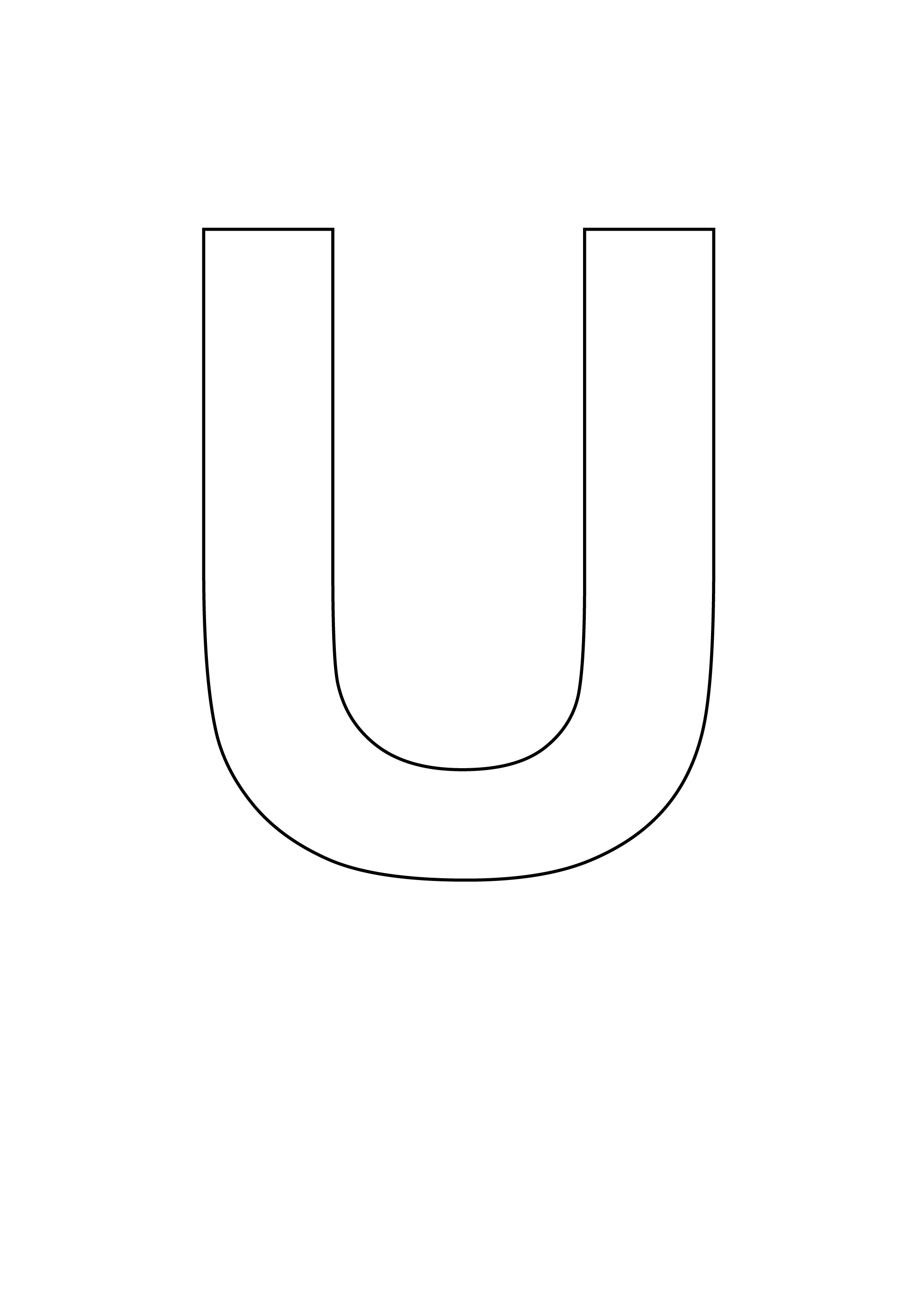 letter stencil bold uppercase u letter