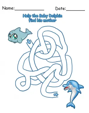 dolphin maze printable games