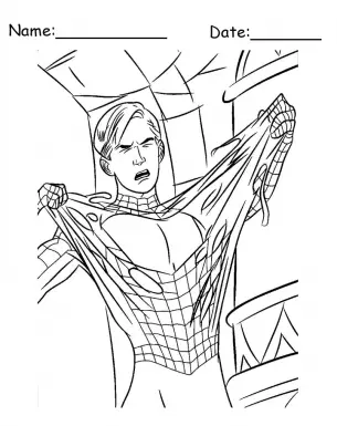 spiderman costume printable coloring sheets