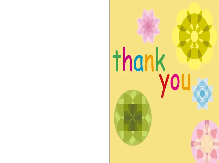 Printable Yellow Thank You Cards