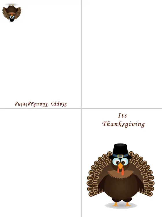 Printable It&rsquo;s Thanksgiving Cards