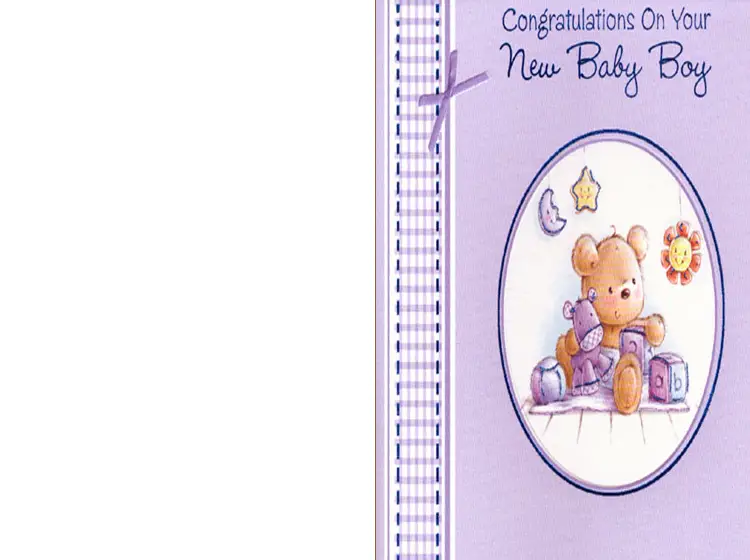 congratulations on your new baby boy printable cards