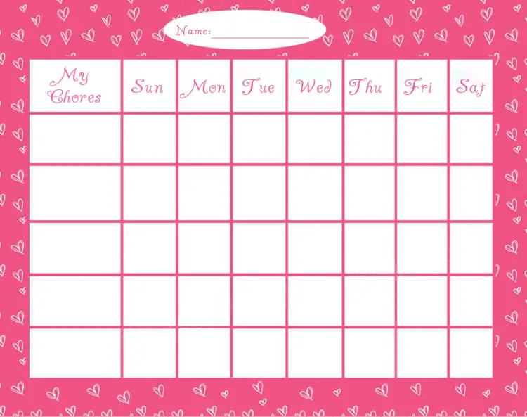 pink-chore-chart