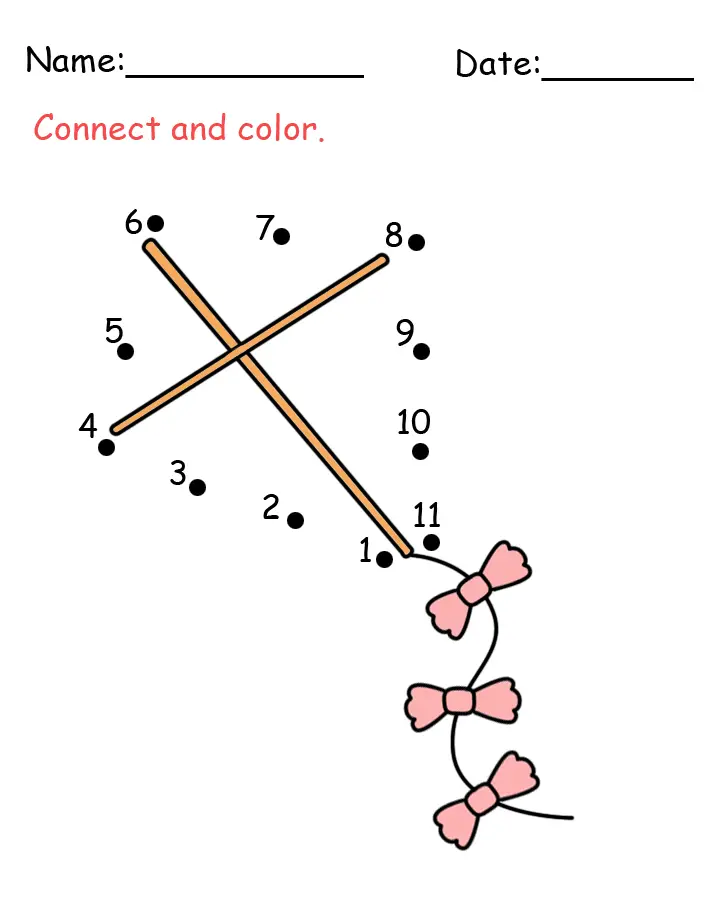 Kite Connect The Dots Activity