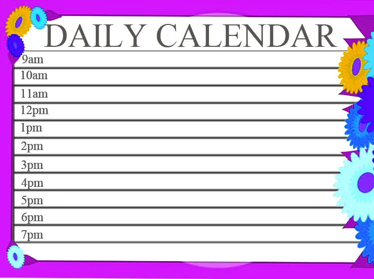 Free Daily Calendars