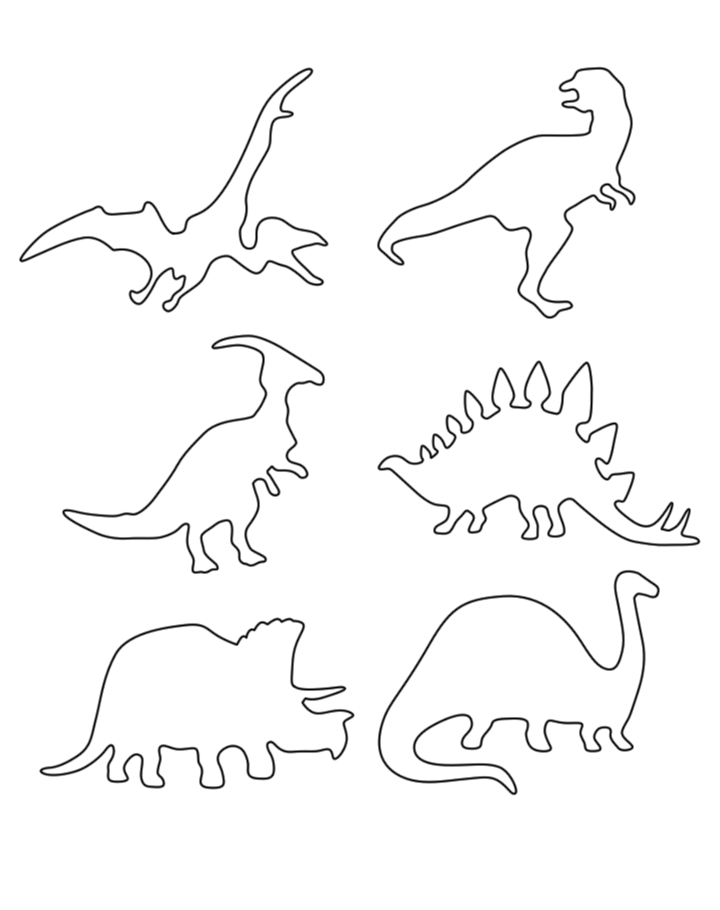 Multiple Dinosaur Stencils Printable Crafts