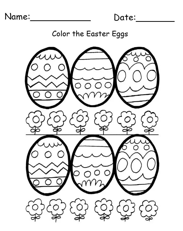 Color And Design Your Easter Eggs Printable Craft