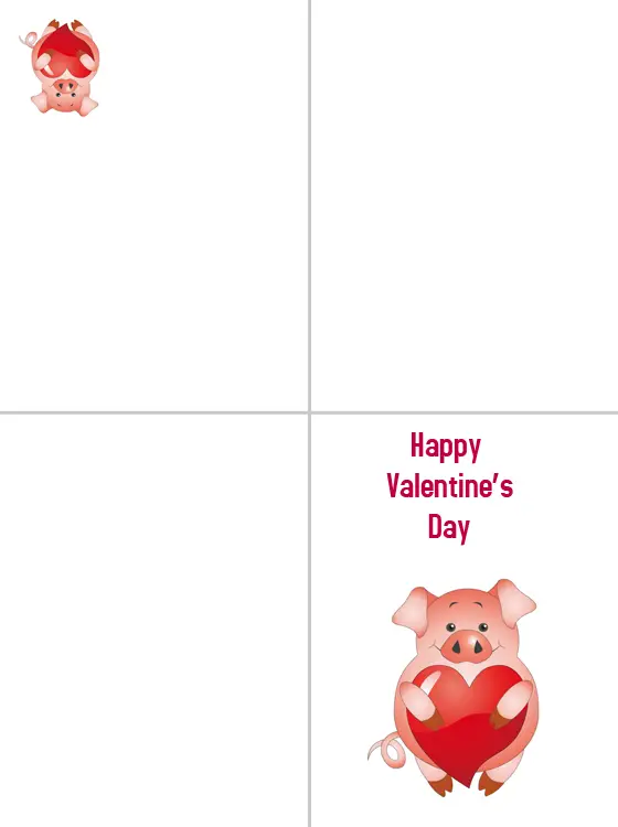 Printable Heart Valentines Day Card