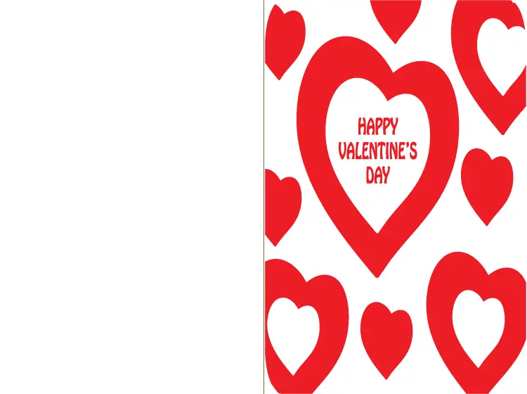 Printable Valentines Day Heart Card