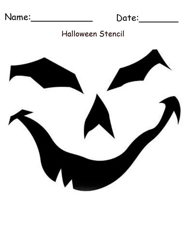 Printable Creepy Ghost Halloween Craft