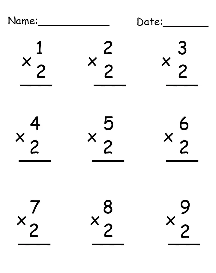 practice multiplication worksheet