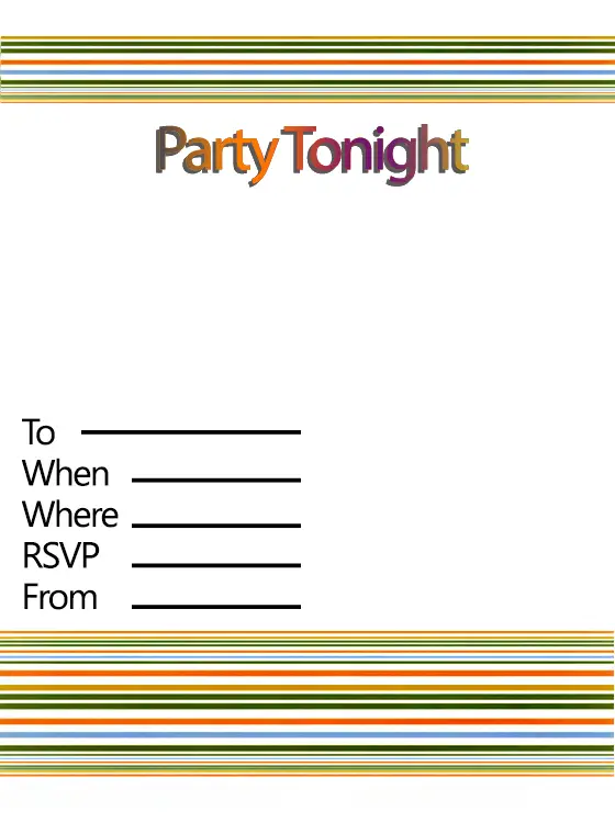 Printable Mod Party Invitations