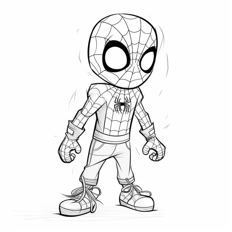 Leaping Spiderman Coloring Pages