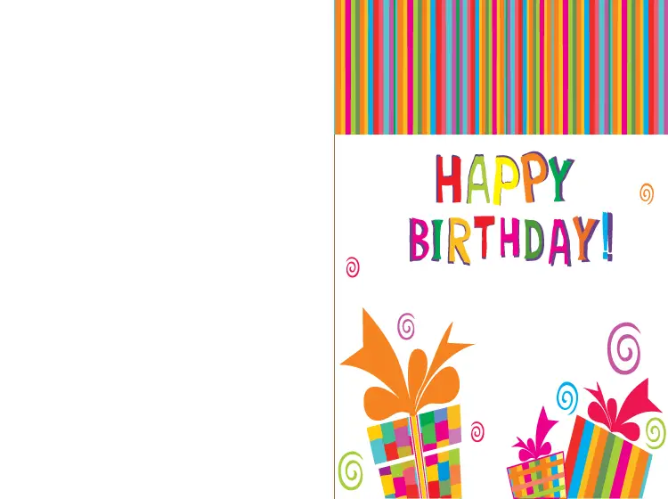 Printable Happy Birthday Present Card