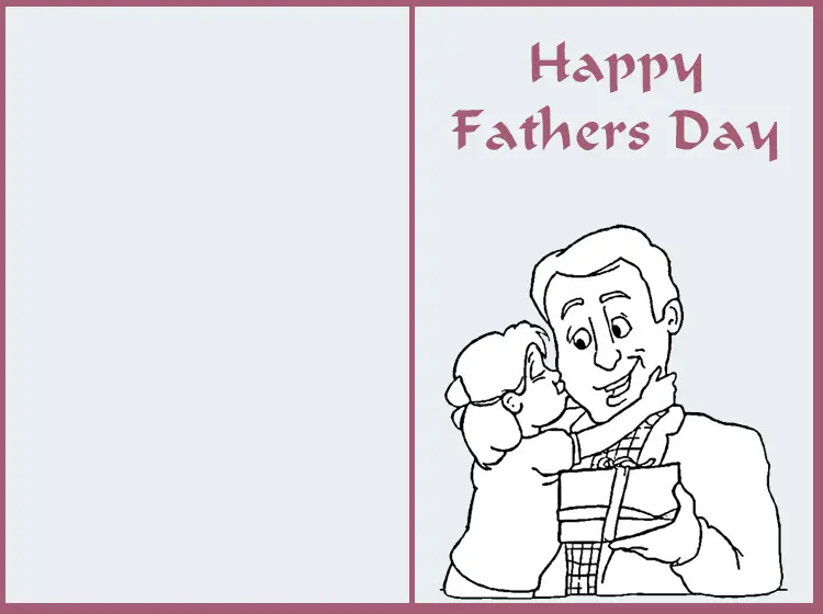 Color Blank Fathers Day Cards