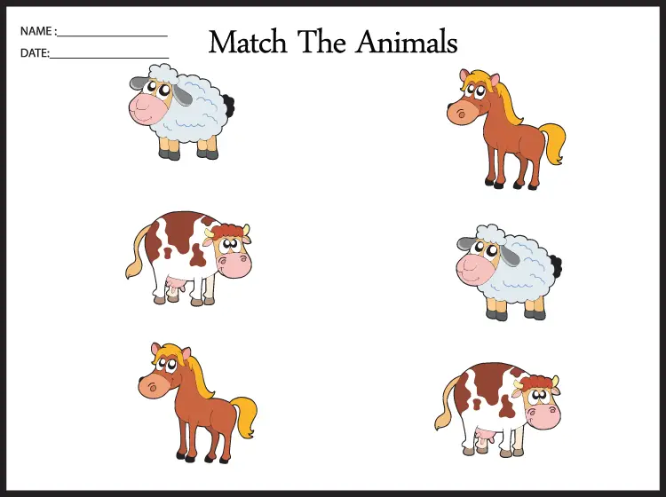 Printable Matching Worksheet