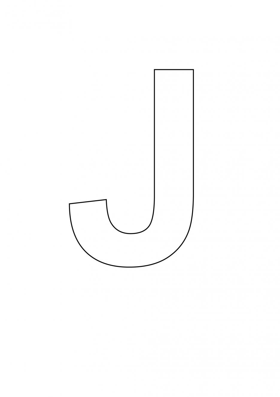 Printable Letter J Outline