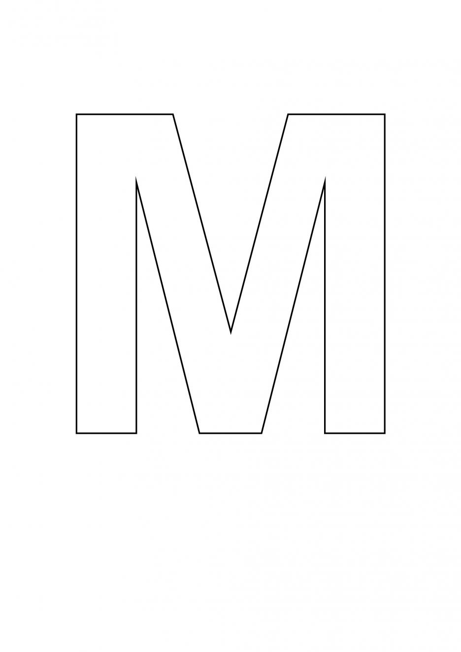 Letter Stencil Bold Uppercase M-Letter