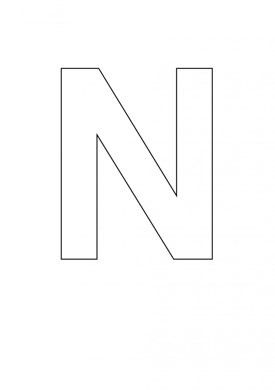 Letter Stencil Bold Uppercase N-Letter