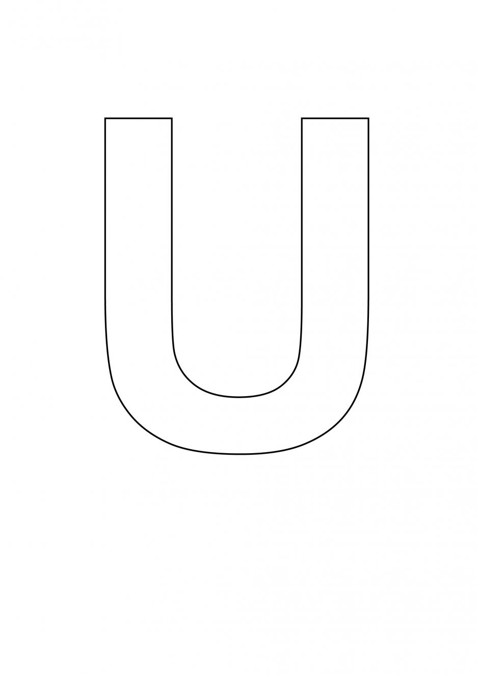 Letter Stencil Bold Uppercase U-Letter