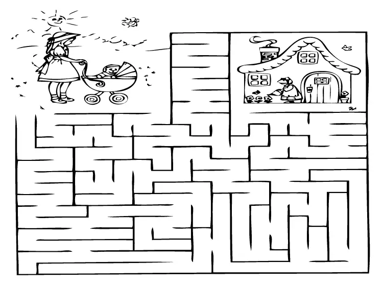 Printable House Maze Games