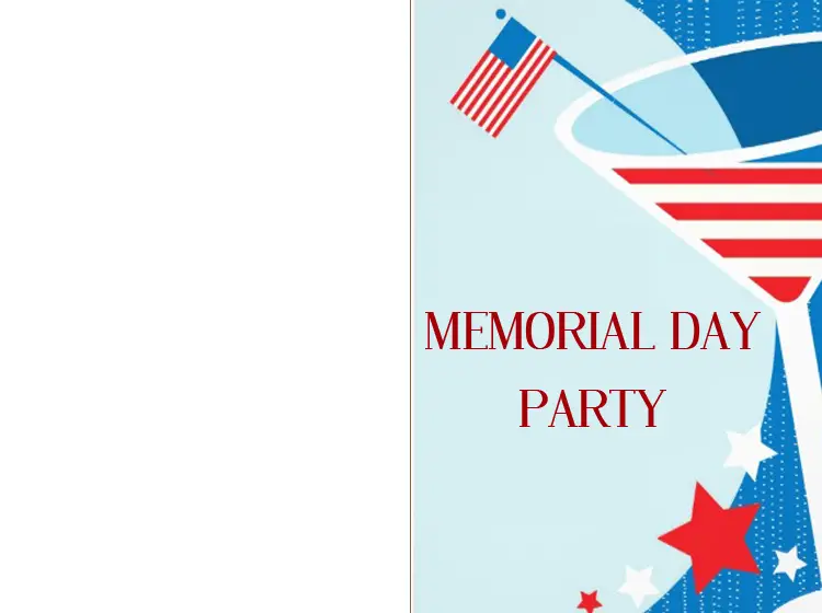 Printable Memorial Day Flag Invitations