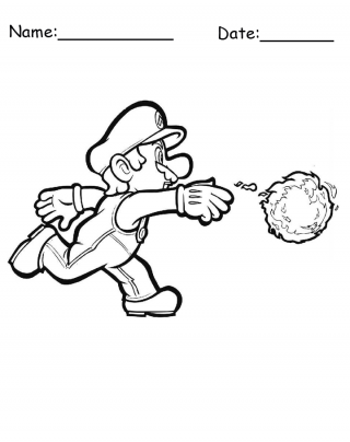 Mario Fire Printable Coloring Pages