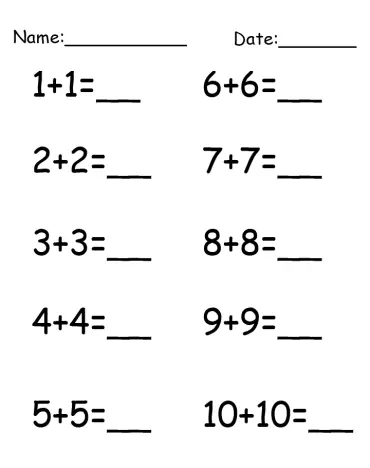 Helpful Addition Worksheet