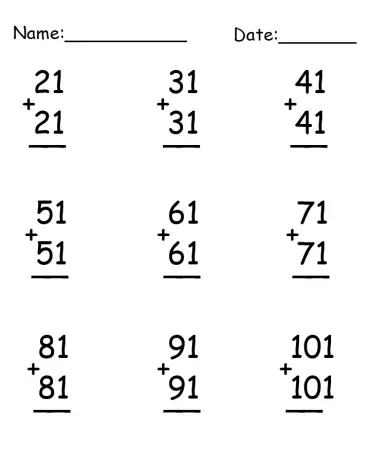 Math Addition Worksheet