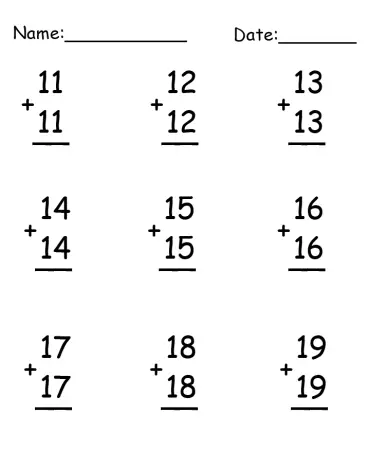 Math Addition Worksheet