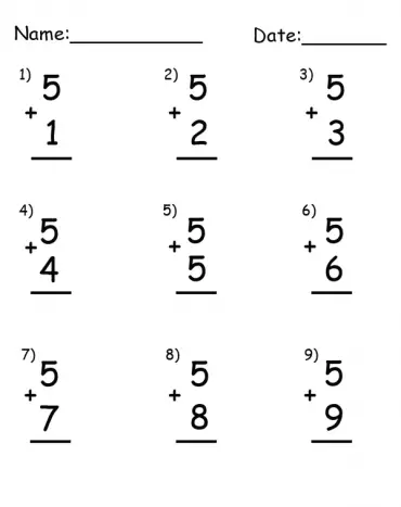 Addition Worksheet