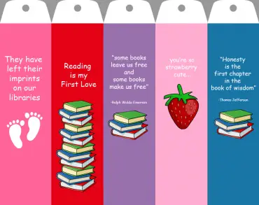 printable bookmarks with quotes