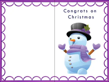 Printable Snowman Card