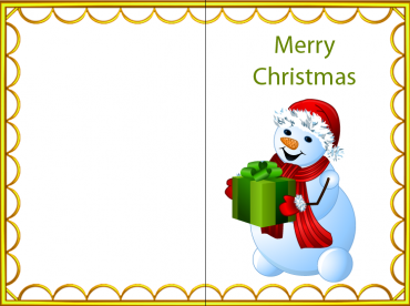 Printable Snowman Card