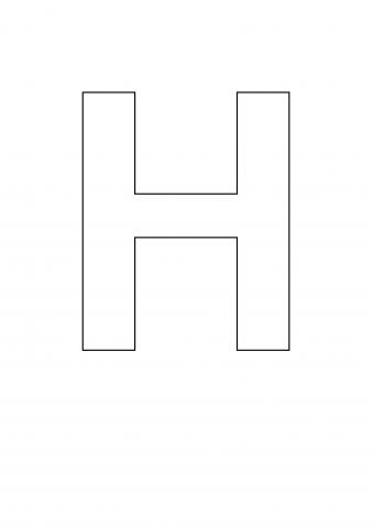 Letter Stencil Bold Uppercase H-Letter