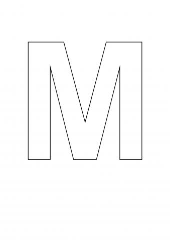 letter stencil bold uppercase m letter