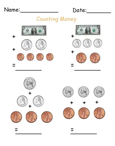 10 free printable money worksheets