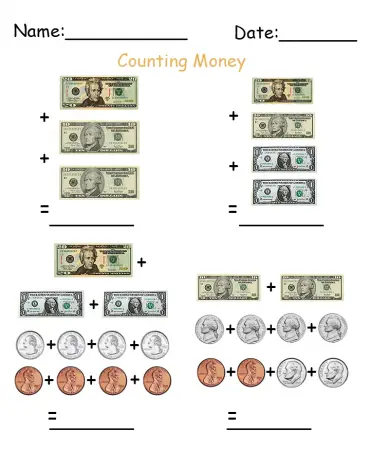 Printable Money, Worksheet