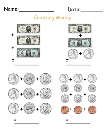 10 free printable money worksheets