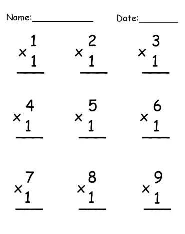 multiplication worksheet