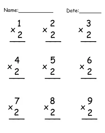 9 free printable multiplication worksheets