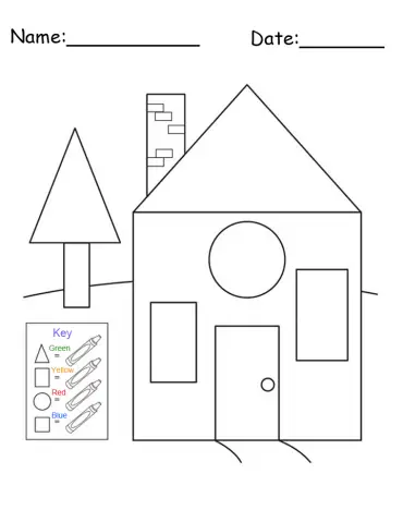 free printable house shapes worksheet