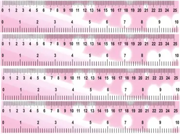 pink bubbles printable ruler